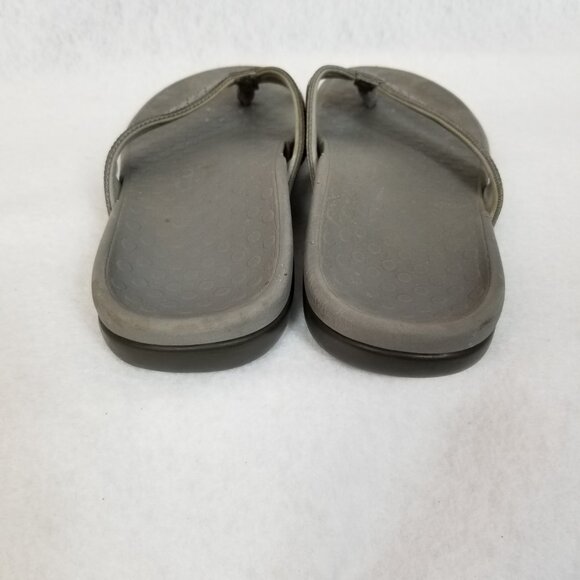 VIONIC Tideperf Strap Sandal Bronze Leather Orthotic Flip Flop Size 10.5(W) - Picture 5 of 8